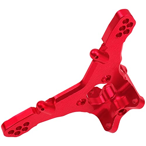 Metal Front & Rear Shock Tower RC Shocks Damper Mount Set Compatible with Losi 1/18 Mini-T 2.0 2WD Stadium RC Truck Hop-Up Parts (Red) - color: Red