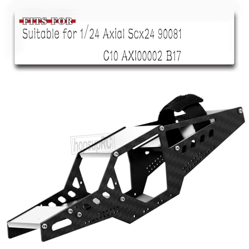 hosupRC RC Carbon Chassis Frame Body Roll Cage Kits Upgrades Part for 1/24 Axial Scx24 90081 C10 AXI00002 B17,Carbon Chassis Frame Body Roll Cage Body Shell Kits Hops UP,Silver - color: Silver/for 1/24 Scx24
