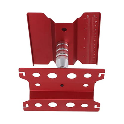 RC Car Work Stand Aluminum Repair Workstation 360 Degree Rotation with Height Adjustable and Scale for 1/8 1/10 /12/16 /18 RC Cars Trucks (Red) - color: Red