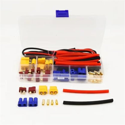 for Plug for EC3 for XT60 Male Female Adapter Connector with 14AWG Silicone Wire/Heat Shrink Tubes for RC for FPV Drone Lipo RC Car Repair Kit