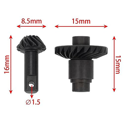 MEUS Racing 12-22T TRX4M Overdrive Differential Gear Helical Diff Gears Set for Traxxas TRX4M Bronco Defender K10 F150 1/18 RC Crawlers Upgrades Parts, 2 Sets - size: 12-22T