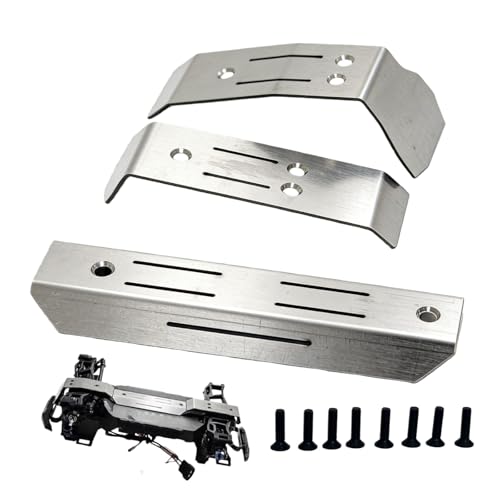 Stainless Steel Chassis Guard Skid Plate for 1/16 Mini Maxx 4WD RTR Brushless Monster Truck, Compatible with Traxxas 107154-1, RC Upgrade Protection Parts
