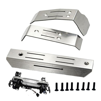 Stainless Steel Chassis Guard Skid Plate for 1/16 Mini Maxx 4WD RTR Brushless Monster Truck, Compatible with Traxxas 107154-1, RC Upgrade Protection Parts