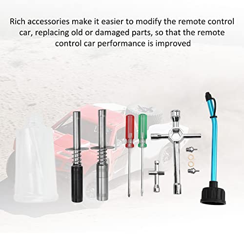 Glow Plug Starter Igniter Kit, RC Car Igniter for 1/10 1/8 Fuel Truck, with Cross Sleeve Screwdriver and Aluminum Alloy Oiler, Compatible with Nitro RC Vehicles