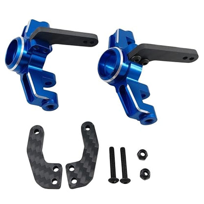 Front Steering Knuckles Caster Blocks for ARRMA Mojave Kraton 4S (Blue) | Aluminum,1/8,1/10,Outcast,BLX,ARA330792,Front Hubs,CNC Machined,High Strength,Precision Fit,Wear Resistant,RC Upgrade - color: Blue