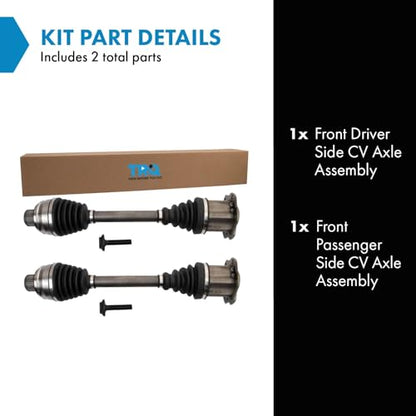 TRQ Front Driver and Passenger Side CV Axle Assembly Set for 2009-2017 Audi Q5 2011-2017 A8 Quattro 2012-2018 A6 Quattro 2012-2017 A7 2013-2018 S6 2013-2017 S8 2014-2017 RS7 2014-2017 SQ5 - style: CSA32705