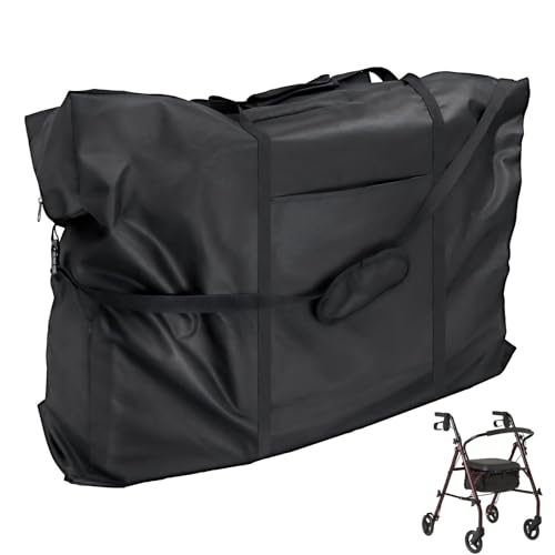 35 Inch Rollator Walker Travel Bag - Waterproof Wheelchair Bag | Carry Case for Folding Rollators, Compact Wheelchairs & Transport Chairs, Protective Storage Bag - Black, 35x15x24 in - color: Black, size: 35"L x 15"W x 24"H
