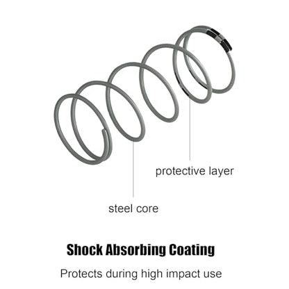 7449 Spring, Shock, White GTR Long .767, Black Rate, 5-Pack