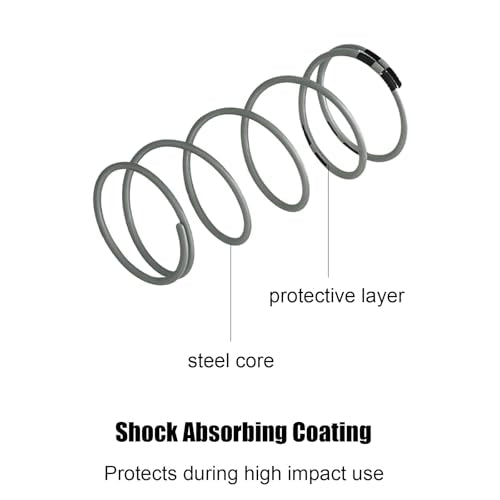 7449 Spring, Shock, White GTR Long .767, Black Rate, 5-Pack