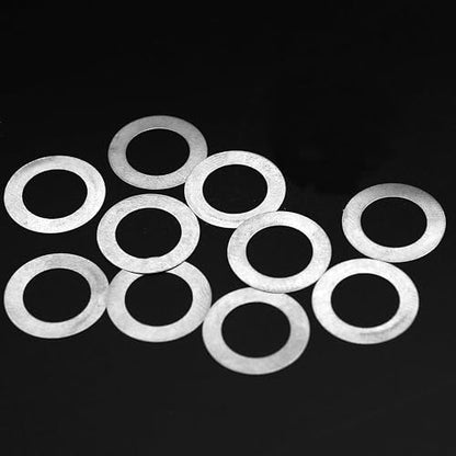 10PCS M10x16x0.1mm Shim Washers, Metal Ultrathin Plain Gasket, Super Ultra Thin Flat Crush Washer Assortment Set, Good Wear Resistance, 304 Stainless Steel Shims Kit Assorted for Precise Fit