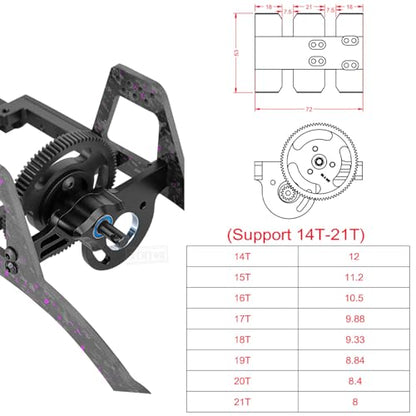 RC Carbon Fiber Upgardes Parts LCG Chassis Kit for 1/10 SCX10 SCX10 II Capra 1.9 UTB and Other DIY Builds RC Crawler,Front Mounted Transmission LCG Chassis Kit,Colour - color: Colour（for 1/10)