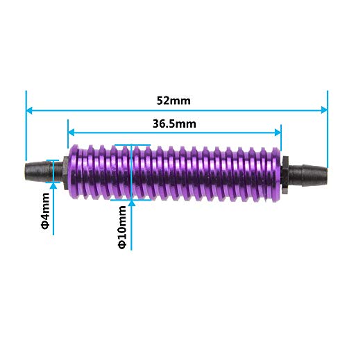 2PCS ShareGoo Aluminum Fuel Tank Air Cooler Fuel Back Pressure Cooling Compatible with HPI HSP Redcat Traxxas Axial Himoto 1/8 1/10 Rc Nitro Engine RC Car Off Road Monster Truck