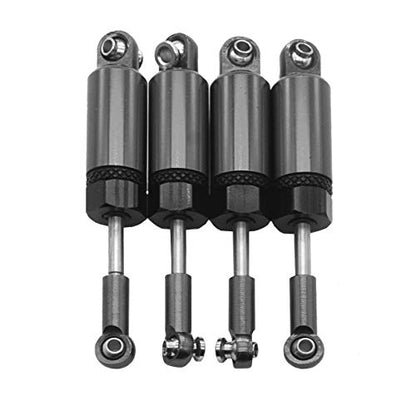 4Pack Share Goo Metal Shock Absorber Kit Damper Suspension Upgrade Part Compatible with WPL 1/16 C14 C24 RC Crawler Off-Road Car Truck (Dark gray) - color: Black