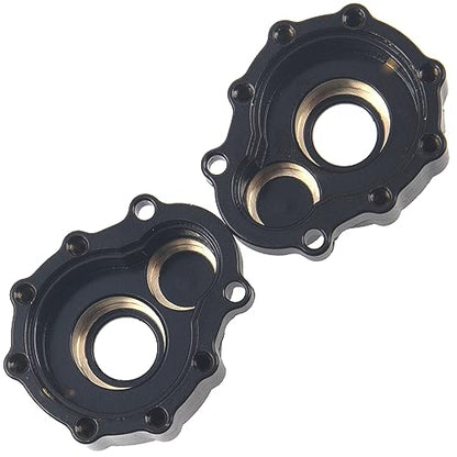 1Pair ShareGoo Brass Steering Knuckle Portal Cover Steering Carrier Counterweight Compatible with Traxxas TRX4 1/10 RC Crawler Car (Black)