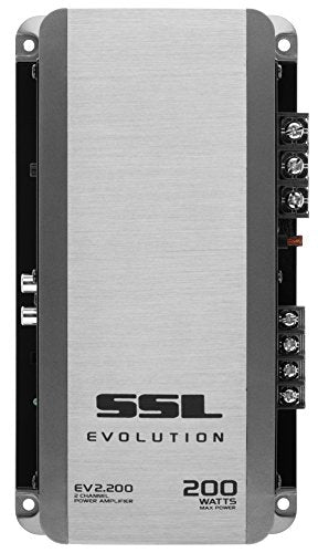 Sound Storm Laboratories EV2.200 2 Channel Car Audio Amplifier - 200 High Output, 2-8 Ohm Stable, High/Low Level Inputs, Hook Up to Subwoofer for Bass