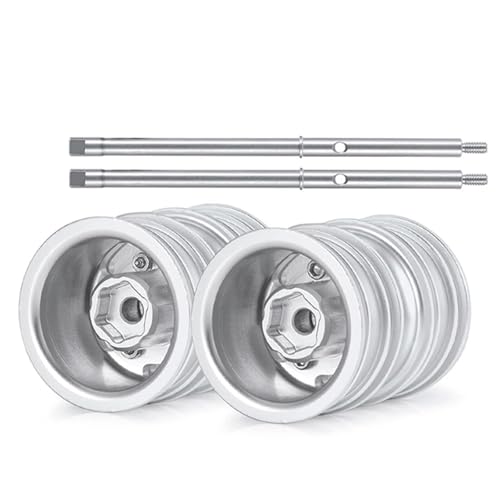 RC Models For Axial For SCX24 1/24 Front Rear Wheel Tires Hubs CVD Driver Shaft Set RC Crawler Car All Series Modified Upgrade Parts(Rear) - color: Rear