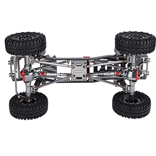 Brilluxa RC Crawler Chassis, Aluminum Alloy Carbon Fiber Ladder Frame and Chassis Rail Kit Compatible with Axial SCX10 RC Car, 313mm Wheelbase Rock Crawler Truck Upgrade Parts