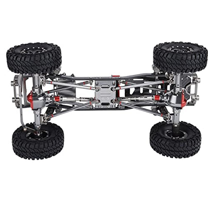 Brilluxa RC Crawler Chassis, Aluminum Alloy Carbon Fiber Ladder Frame and Chassis Rail Kit Compatible with Axial SCX10 RC Car, 313mm Wheelbase Rock Crawler Truck Upgrade Parts