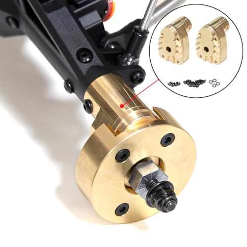 2pcs Brass Rear Drive Axle Mount, C Hub Carrier Steering Knuckle Arm Base for Axial 1/8 AXP8 GILAMON 2.2 4X4 RTR Trail Buggy Upgrades Accessories