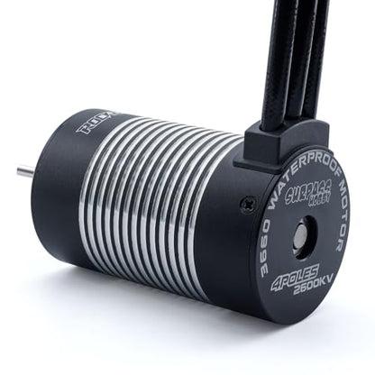 Surpass 3660 Brushless Motor 2600KV for 1/10 RC Truck On Road Off Road Car | Waterproof Shaft 3.175mm Motor, High Speed and High Torque, 4 Pole Brushless motor for 1/10 Scale Rc Car - style: KK3660 Motor 2600KV
