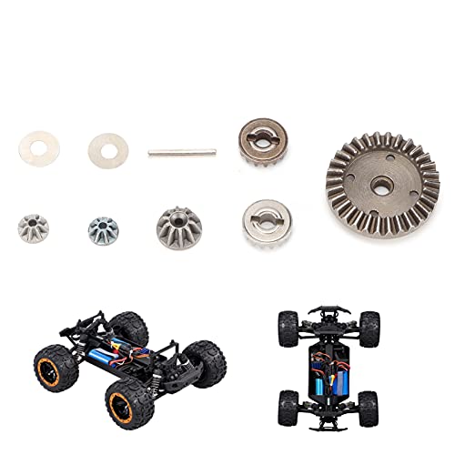 1/16 Scale RC Differential Gears, Durable Metal Construction RC Pinion Gear Set with Drive Gear for RC Hobbyists, Racing and Off-Road Adventures