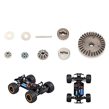 1/16 Scale RC Differential Gears, Durable Metal Construction RC Pinion Gear Set with Drive Gear for RC Hobbyists, Racing and Off-Road Adventures