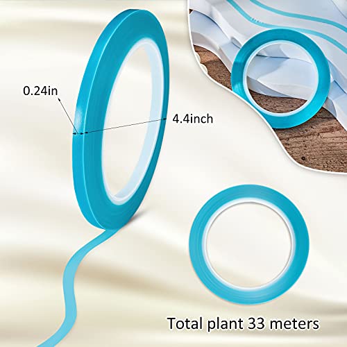 Xuniea 5 Rolls Fine Line Vinyl Tape, 1/4 Inch, Blue | Masking Tape Automotive Car Auto Paint for Curves, High Temperature Vinyl Low Tack - color: Blue, size: 1/4 Inch