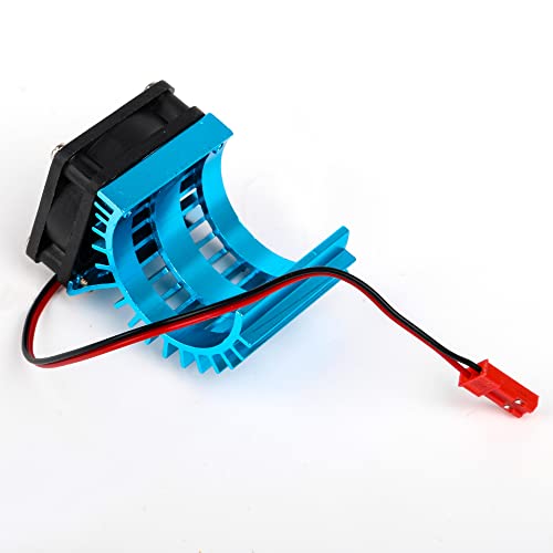 Mxfans 308006 Blue Aluminum Alloy 380 Motor heatsink with Fan for RC Car Motor Heat Sink