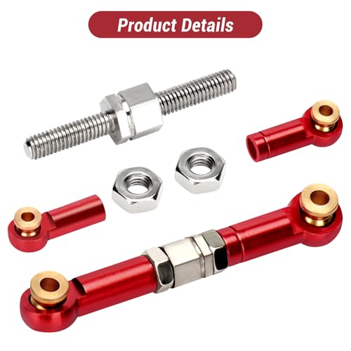daitoku Metal Steering Rod Servo Linkages Turnbuckle for MJX Hyper Go H16BM H16GT H16DR 16207 16208 16209 16210 1/16 RC Car Upgrade Parts