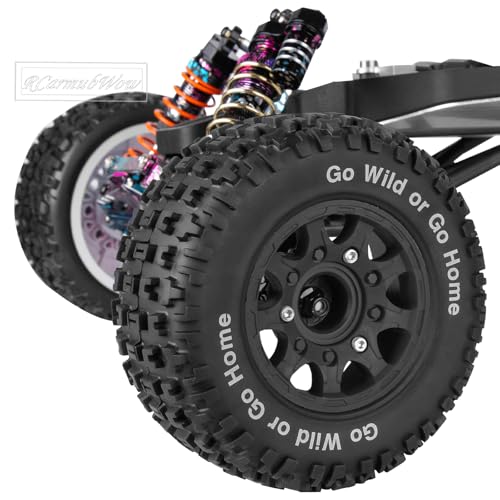 RC Wheels and Tires w/12mm 14mm 17mm Hex Short Course Tire for 1/10 Scale Car Arrm a Senton,Axia1,Slash 2WD Slash 4×4 4WD,Red cat,Rc 4wd,1/10 Truck Tires Rubber Tyres Plastic Wheel,Black - color: Black(4pcs)