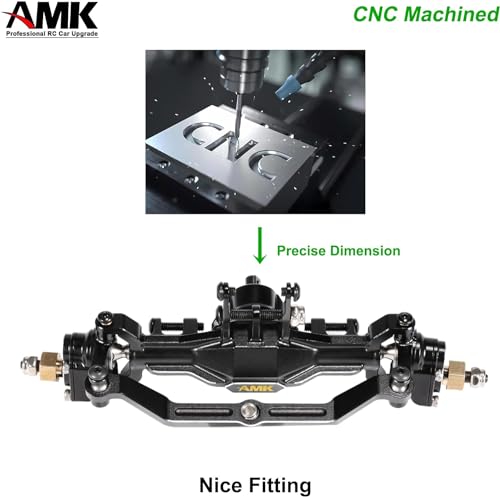 AMK TRX4M Brass Portal Axle Upgrade Kit Complete Set, Front Axles and Rear Axles with 7mm Hex Wheel Hubs and 4mm Adapters for 1/18 RC Crawlers TRX4M Upgrades, Bronc, Defend K10