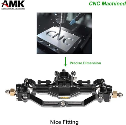 AMK TRX4M Brass Portal Axle Upgrade Kit Complete Set, Front Axles and Rear Axles with 7mm Hex Wheel Hubs and 4mm Adapters for 1/18 RC Crawlers TRX4M Upgrades, Bronc, Defend K10