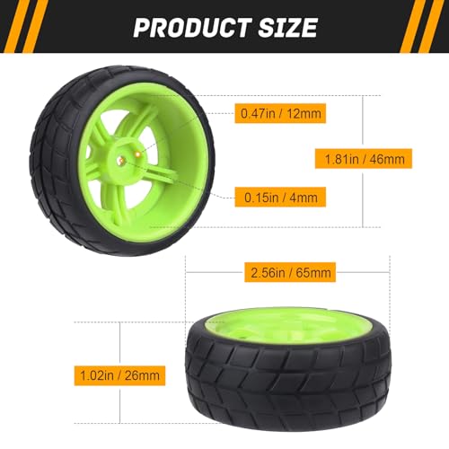 RC On-Road Tires and Wheels with 12mm Hex for 1/10 Traxxas 4Tec 2.0 3.0 HPI Racing RS4 HSP 94123 MST Tamiya Kyosho 1/14 WLtoys 144001 Drifting Touring Car, 4pcs