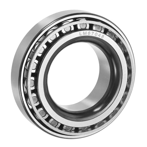 uxcell LM67048/10 Tapered Roller Bearing Cone and Cup Set, 1.24" Bore x 2.32" OD x 0.65" Thick, Chrome Steel Taper Bearing Set, ABEC-3 - size: LM67048/10