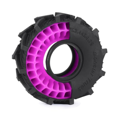 1.0 tire inserts, silicone inserts 1.0 Silicone Rubber Tire Inserts for RC TRX4M SCX24 Fcx24 Ax24 1/18 1/24 RC Crawler Wheels Tire Foam Fill Kit for OD 58-63mm (Pink) - color: Pink