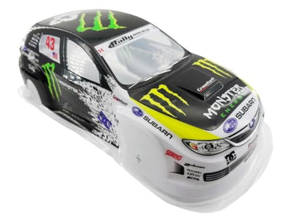 Painted PVC Body Shell for 1/10 On Road Racing Drift Car, No Cut, 1:10 Scale, Monster Energy Style (Monster-No 43 Body Shell) - style: Monster-No 43 Body Shell