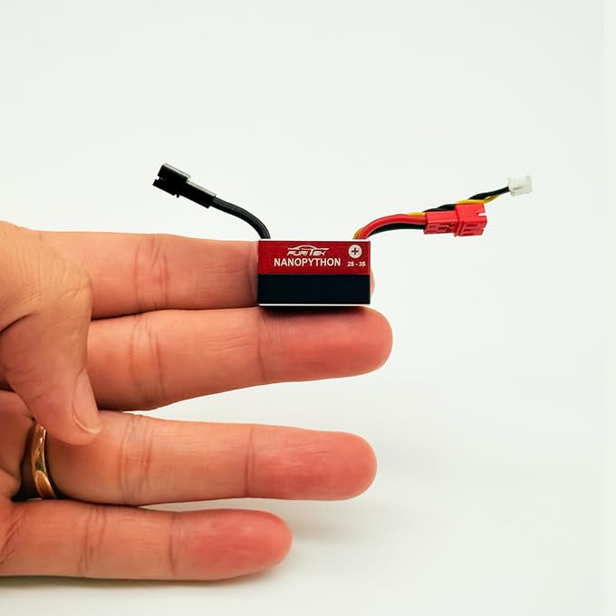 furitek NANOPYTHON 20A/50A Brushed/BRUSHLESS ESC with Built-in Wireless Module for 1/18 1/24 1/30 1/32 RC Crawlers - Remote Control Car Upgrades (FUR-2737)