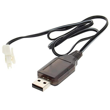 Heyiarbeit EL-2P Reverse USB Charging Cable for RC Car 7.2V 250mA Ni-MH Ni-CD Battery - size: EL-2P 1Pcs