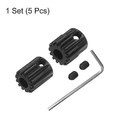 HARFINGTON 32P Hardened Pinion Motor Gear Set 2pcs 13T 14T Fit 5mm RC Motor Shaft 0.8 Metric Pitch 32 Pitch Gears for RC Car, with Hex Key - style: 13T 14T