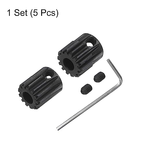 HARFINGTON 32P Hardened Pinion Motor Gear Set 2pcs 13T 14T Fit 5mm RC Motor Shaft 0.8 Metric Pitch 32 Pitch Gears for RC Car, with Hex Key - style: 13T 14T