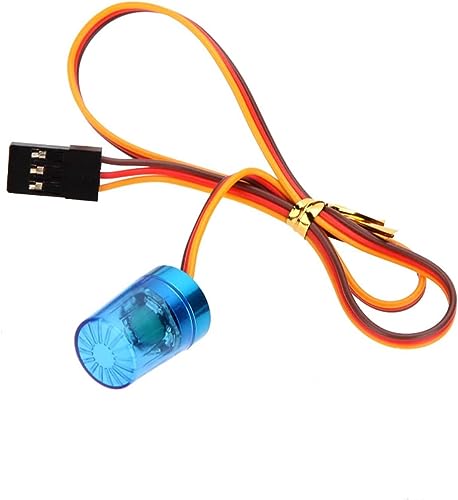 Ultra Bright LED Police Light Rotating Flash Alarming Strobe Lamp 5Modes for 1/8 1/10 1/14 RC Car Firefighting Ambulance Crawler Truck Lighting for CC01 D90 SCX10(9x15mm,Blue) - color: 9x15mm,Blue