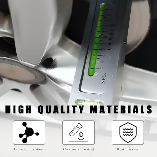 KVAEY Adjustable Magnetic Gauge Tool, Camber Caster Strut Wheel Hub Alignment Gauge Tool for Tire Repair, Universal Magnetic Gauge Wheel Alignment Tool for Most Car Truck RV (Gray) - color: Gray