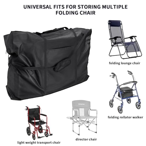 Rollator Travel Bag - Waterproof Wheelchair Bag for Folding Walker Compact Wheelchair Transport Chair Portable Large Duffel Bag Carry Case for Car and Airplane TSA Traveling,45" Lx15"Wx39"H | Large Duffel Bag Carry Case for Car and Airplane Traveling, for