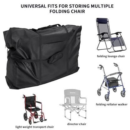 Rollator Travel Bag - Waterproof Wheelchair Bag for Folding Walker Compact Wheelchair Transport Chair Portable Large Duffel Bag Carry Case for Car and Airplane TSA Traveling,45" Lx15"Wx39"H | Large Duffel Bag Carry Case for Car and Airplane Traveling, for