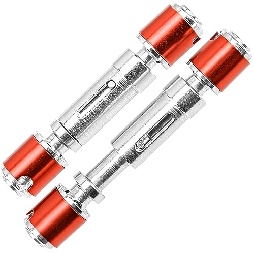 2Pcs Vgoohobby Metal Drive Shaft Transmission Axle Compatible with Axial SCX10 D90 90028 Tamiya CC01 1/10 RC Crawler Car (63mm-74mm)