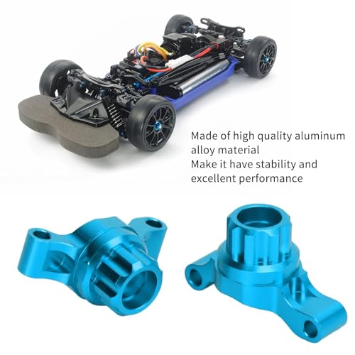 Aluminum Rear Steering Cup, Aluminum Alloy Rear Knuckle Arm Steering Cups Upgrade Parts Accessories for Tamiya TT02 1/10 RC Car (Blue)