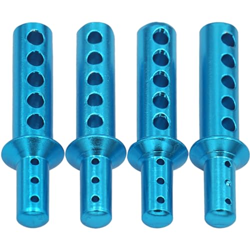 4PCS Vgoohobby 188037 RC Aluminum Body Post Mounts Upgrade Parts Compatible with Redcat Volcano S30 EPX 1/10 RC 4WD Car Off-Road Monster Truck Buggy,Blue