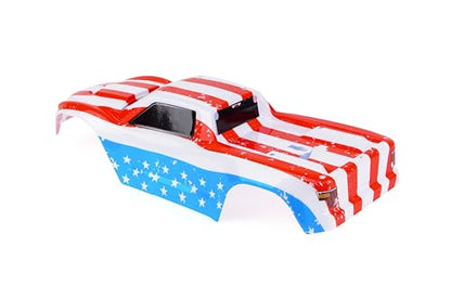 Musbeler Custom Body Compatible for V2 Maxx WideMaxx 1/10 4X4 4WD Truck Shell Cover (USA Flag) - color: Usa Flag