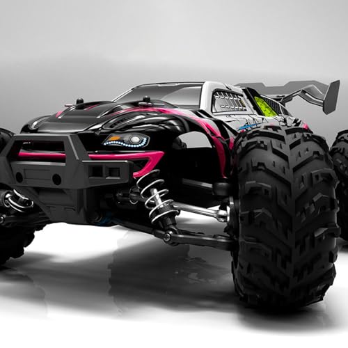 TOUCAN RC HOBBY 1/16 RC Off Road Car Q117 2.4G Remote Control Four Wheel Drive High Speed Vehicle 70km/h Brushless Motor ESC Lifting Wheel RTR for Adult - color: Red