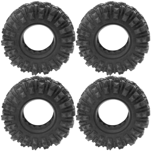ShareGoo1.9 inch RC 1.9 Crawler Tires Rubber Mud Tires OD 110mm Tyre Compatible with Axial SCX10 90046 Redcat Gen8 RC4WD D90 TF2 MST 1/10 RC Crawler Fit 1.9 Beadlock Wheel Rims